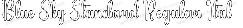 Blue Sky Standard Regular Italic字体转换